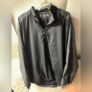 Nike Golf Clima Fit Men’s Size XL pullover golf jacket pockets windbreaker black